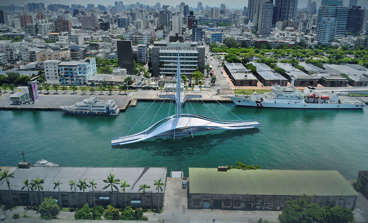 Taiwan Kaohsiung Third Port Canal Dagang Bridge